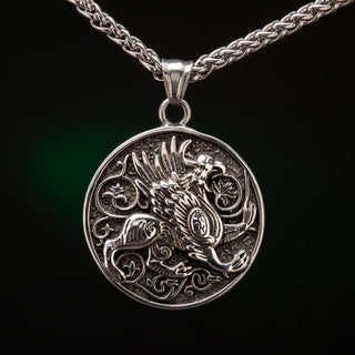 Large Griffin Medallion Necklace