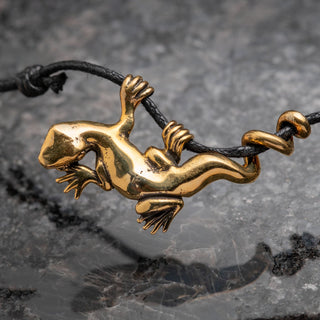 Brass Gecko Necklace