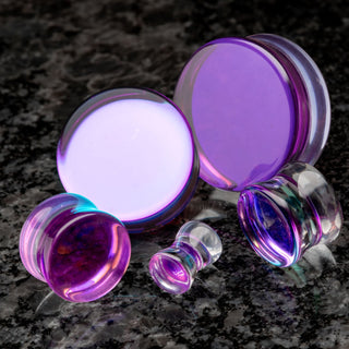 Purple Flash Glass Plugs