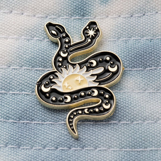 Celestial Two Headed Snake with Sun Pin