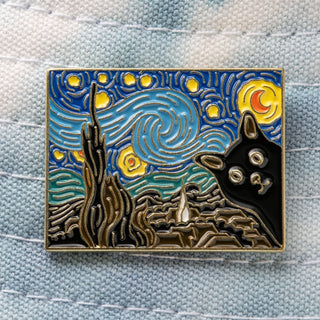 Starry Night Cat Pin