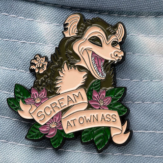 Scream Opossum Pin