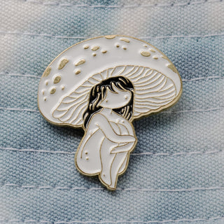 Mushroom Fairy Pin