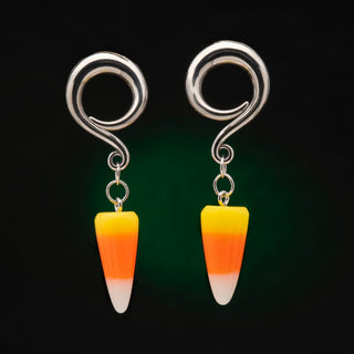 Stainless Steel Hangers with Candy Corn Dangles