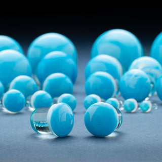 Single Flare Blue Glass Plugs