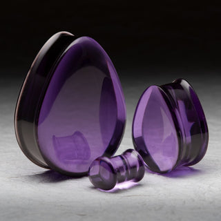 Purple Acrylic Resin Teardrop Plugs