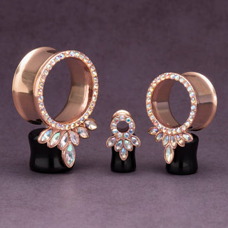 Steel Double Flare Tunnels with Marquise CZ