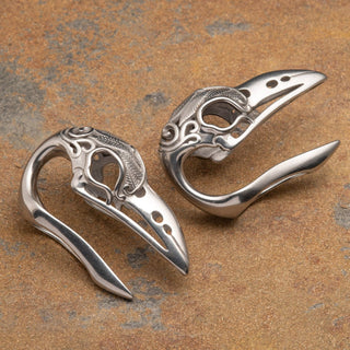 Stainless Steel Crow Skull Hangers