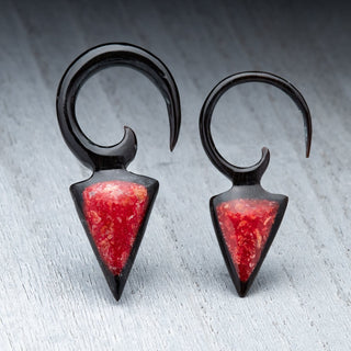 Horn Hanger with Red Coral Inlay