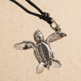 Turtle White Brass Necklace