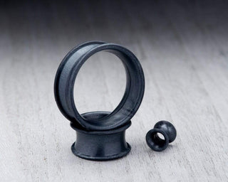 Pearl Black Thin Silicone Tunnels