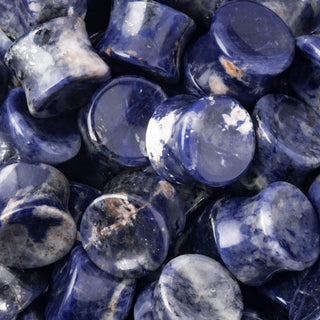 Sodalite Concave Plugs