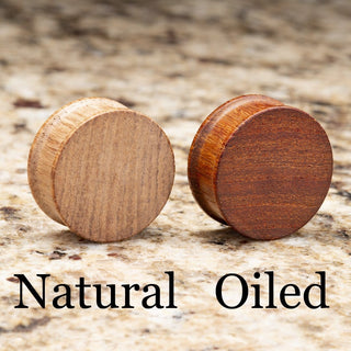 African Padauk Wood Double Flare Plugs