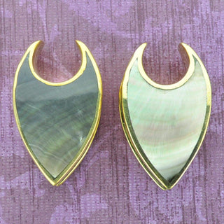 2 Sided Shell Brass Ear Weights Hangers