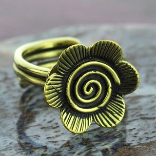 Flower Brass Ring